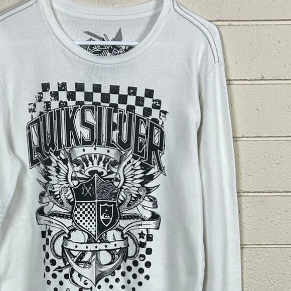 Quicksilver Y2K White Graphic Thermal size L - Picture 6 of 9